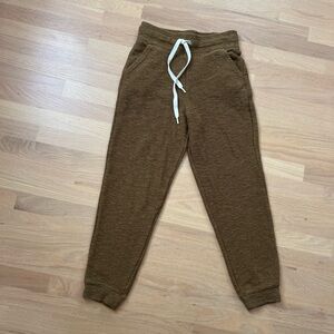 Offline by Aerie Snow Day Knit Joggers Textured Tan Brown Small Drawstring